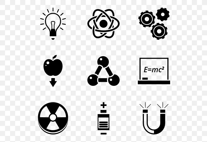 cartoon science symbols