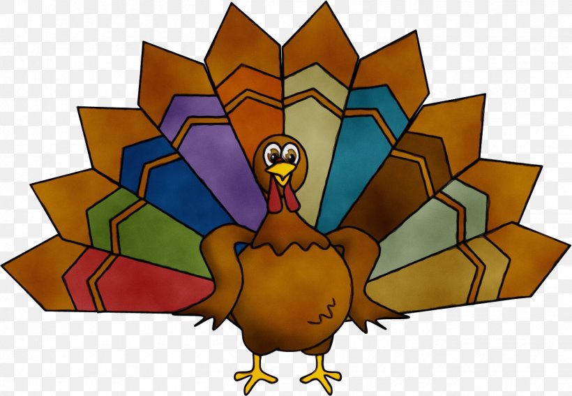 Thanksgiving Turkey Drawing, PNG, 1414x979px, Watercolor, Bird, Drawing, Feather, Paint Download Free