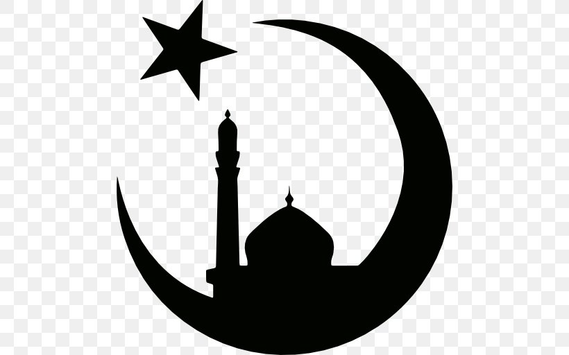 Quran Symbols Of Islam Religious Symbol Star And Crescent, PNG, 512x512px, Quran, Allah, Artwork, Black And White, Brand Download Free