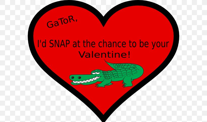 Alligators Valentine's Day Clip Art University Of Florida Crocodile, PNG, 600x485px, Watercolor, Cartoon, Flower, Frame, Heart Download Free