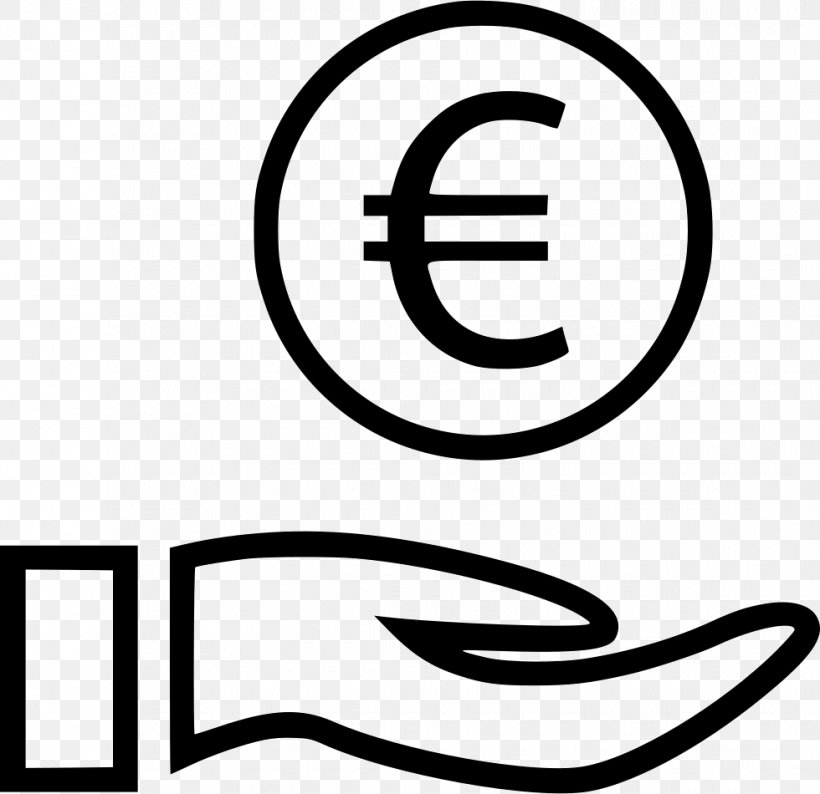 Euro Sign Money Clip Art, PNG, 980x950px, Euro Sign, Area, Black And White, Brand, Coin Download Free