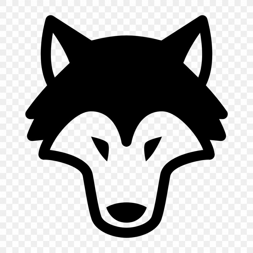 Gray Wolf Icon Design Clip Art, PNG, 1600x1600px, Gray Wolf, Black, Black And White, Carnivoran, Cat Download Free