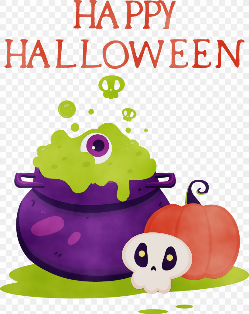 Cartoon Flower Purple Meter Fruit, PNG, 2384x3000px, Happy Halloween, Cartoon, Flower, Fruit, Meter Download Free