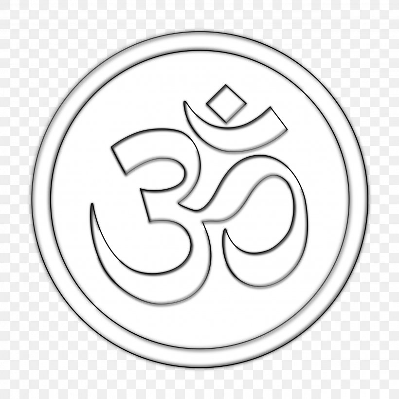 Om Symbol Drawing Clip Art, PNG, 2555x2555px, Symbol, Area, Black And White, Brand, Coloring Book Download Free