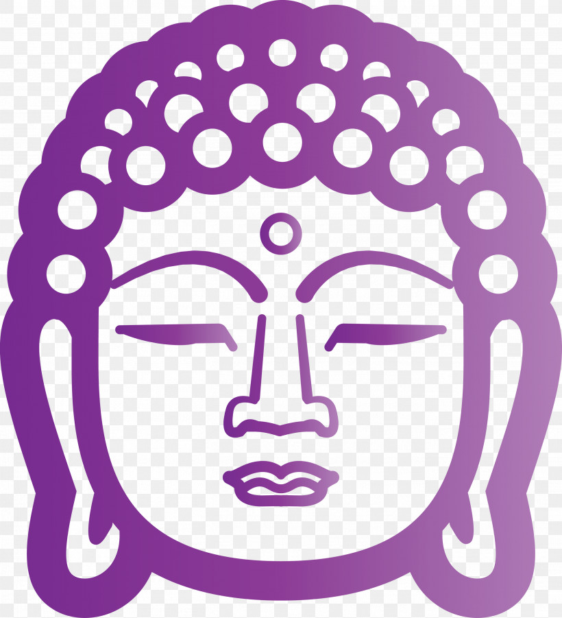 Buddha, PNG, 2728x3000px, Buddha, Circle, Head, Line Art, Magenta Download Free