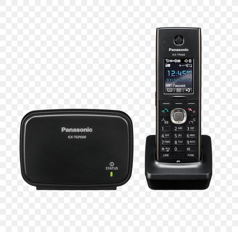 Panasonic KX-TGP600 Smart IP DECT Base And Handset Digital Enhanced Cordless Telecommunications VoIP Phone Cordless Telephone Session Initiation Protocol, PNG, 800x800px, Voip Phone, Answering Machine, Business, Business Telephone System, Cellular Network Download Free