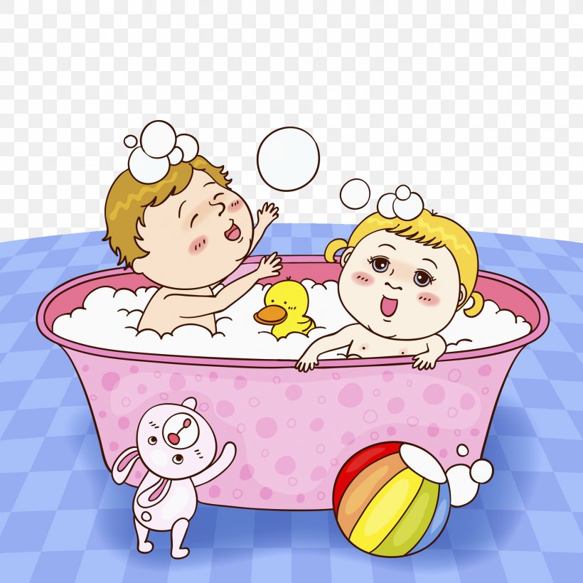 Bathing Drawing Bathtub Illustration, PNG, 1869x1869px, Bathing, Animation, Area, Art, Baby Toys Download Free