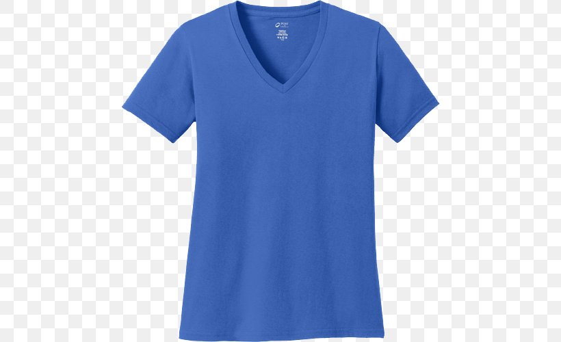T-shirt Neckline Top Crew Neck, PNG, 500x500px, Tshirt, Active Shirt, Azure, Blue, Clothing Download Free