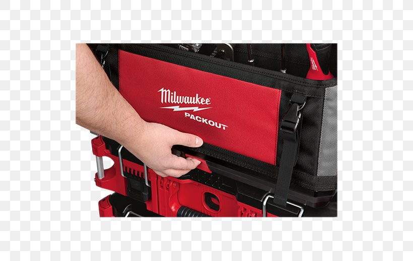 Milwaukee 10 In. Packout Tote 48-22-8310 New Milwaukee 22 In. Packout Modular Tool Box Storage System Tote Bag, PNG, 520x520px, Bag, Brand, Clothing Accessories, Handbag, Home Depot Download Free