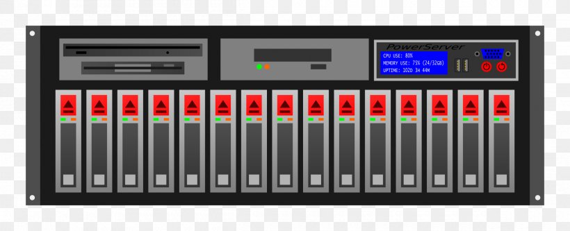 Electronics 19-inch Rack Computer Servers, PNG, 2400x977px, 19inch Rack, Electronics, Audio, Audio Equipment, Audio Receiver Download Free