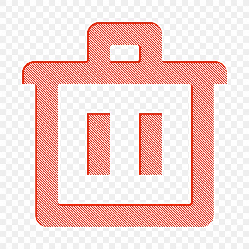 Trash Icon, PNG, 1228x1228px, Trash Icon, Orange, Rectangle Download Free