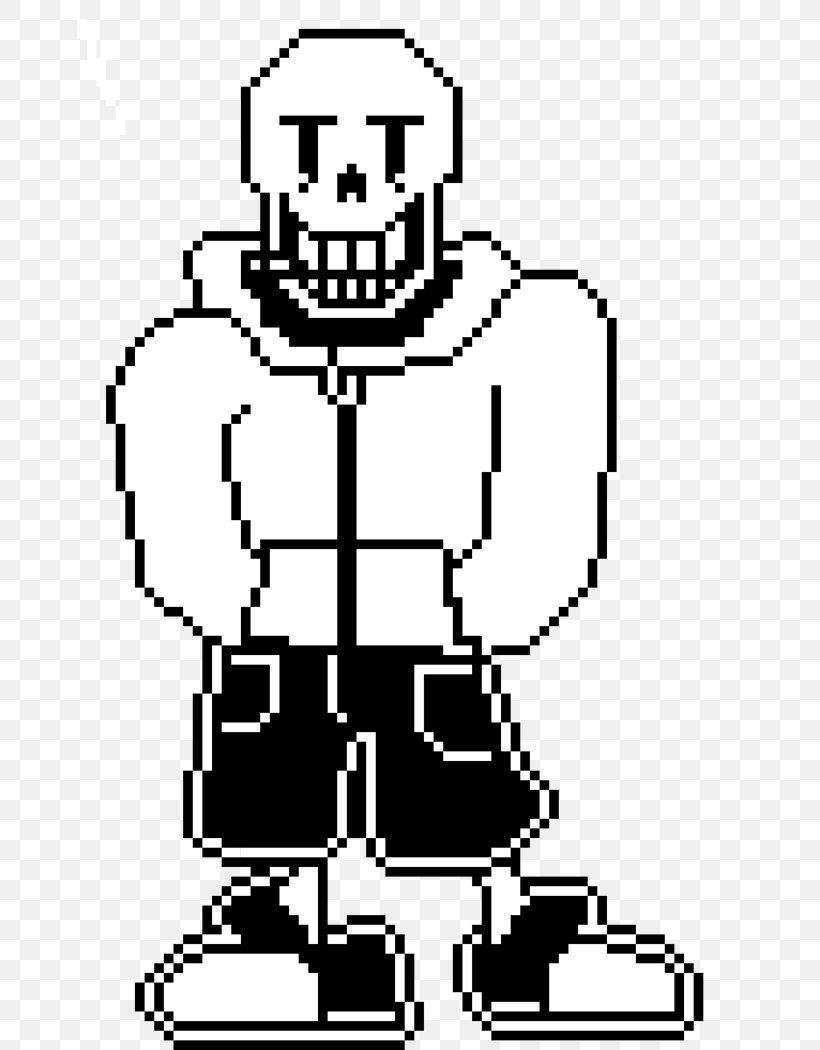 Undertale Sprite Paper Papyrus, PNG, 761x1050px, Undertale, Area, Art, Artwork, Black Download Free