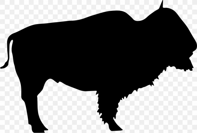 Wild Boar Silhouette Clip Art, PNG, 980x663px, Wild Boar, Bison, Black, Black And White, Bull Download Free