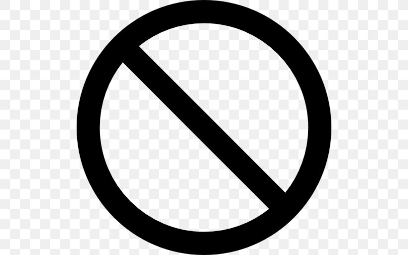 No Symbol Sign Clip Art, PNG, 512x512px, No Symbol, Area, Black And White, Greaterthan Sign, Logo Download Free