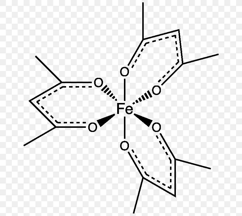 Tris(acetylacetonato)iron(III) Acetylacetone Coordination Complex Ferric, PNG, 678x730px, Trisacetylacetonatoironiii, Acetylacetone, Area, Black, Black And White Download Free