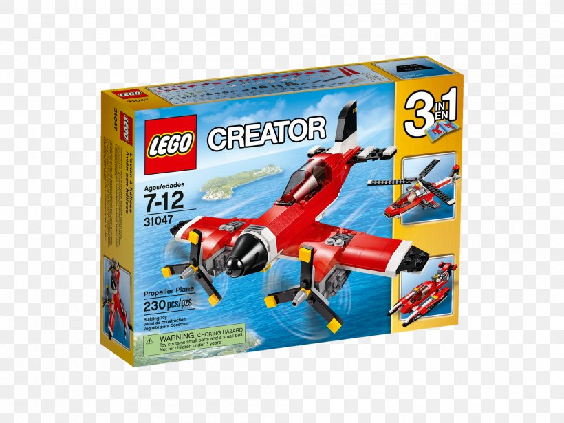 LEGO 31047 Creator Propeller Plane Airplane Lego Creator Toy Legoland Malaysia Resort, PNG, 2000x1500px, Lego 31047 Creator Propeller Plane, Airplane, Discounts And Allowances, Lego, Lego Canada Download Free