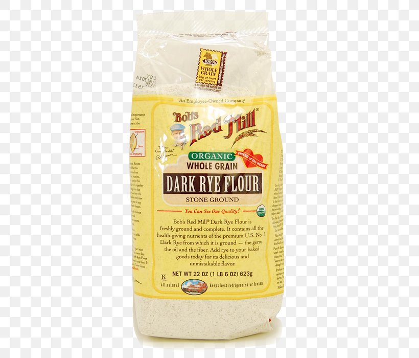 Organic Food Bob's Red Mill Dark Rye Flour Whole Grain, PNG, 700x700px, Organic Food, Baking, Bran, Bread, Breakfast Cereal Download Free