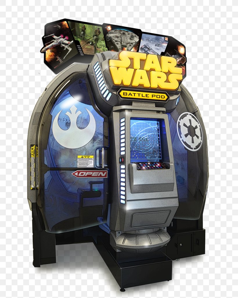 Star Wars Battle Pod Star Wars Trilogy Arcade New York Comic Con Arcade Game, PNG, 715x1024px, Star Wars Battle Pod, Amusement Arcade, Arcade Cabinet, Arcade Game, Bandai Namco Entertainment Download Free