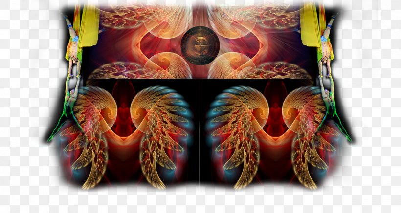 Fractal Art Organism Symmetry, PNG, 1174x625px, Watercolor, Cartoon, Flower, Frame, Heart Download Free