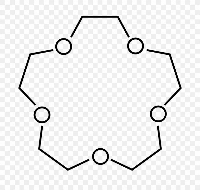 Crown Ether 15-Crown-5 18-Crown-6 Cyclic Compound, PNG, 1074x1024px, Ether, Area, Black And White, Chelation, Chemical Compound Download Free