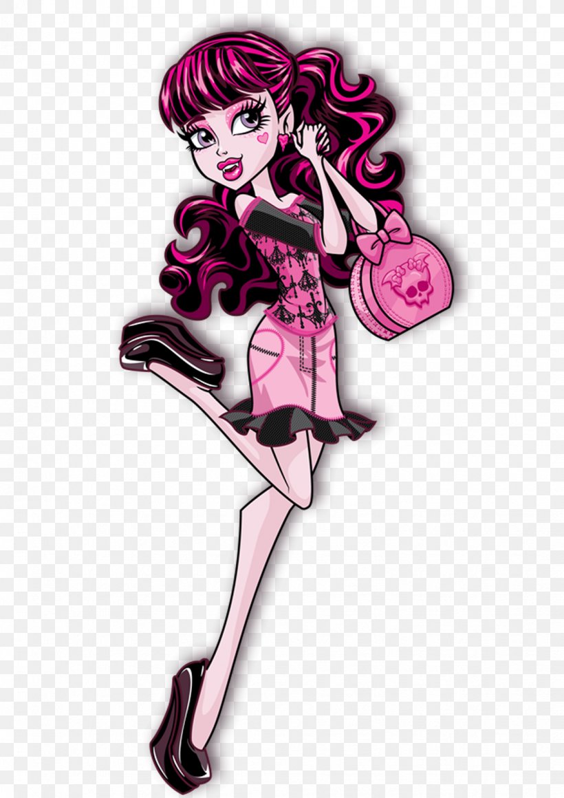 Draculaura Monster High Doll Clawdeen Wolf Frankie Stein, PNG, 1131x1600px, Watercolor, Cartoon, Flower, Frame, Heart Download Free