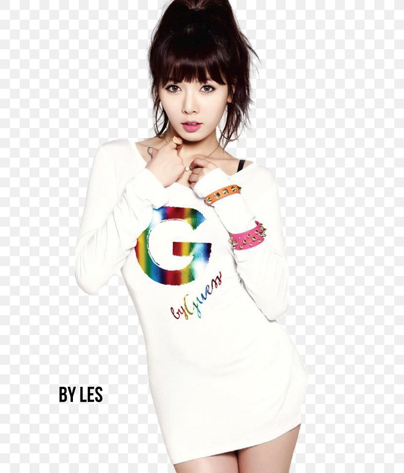 Hyuna 4Minute Korean Idol K-pop Female, PNG, 750x960px, Watercolor, Cartoon, Flower, Frame, Heart Download Free
