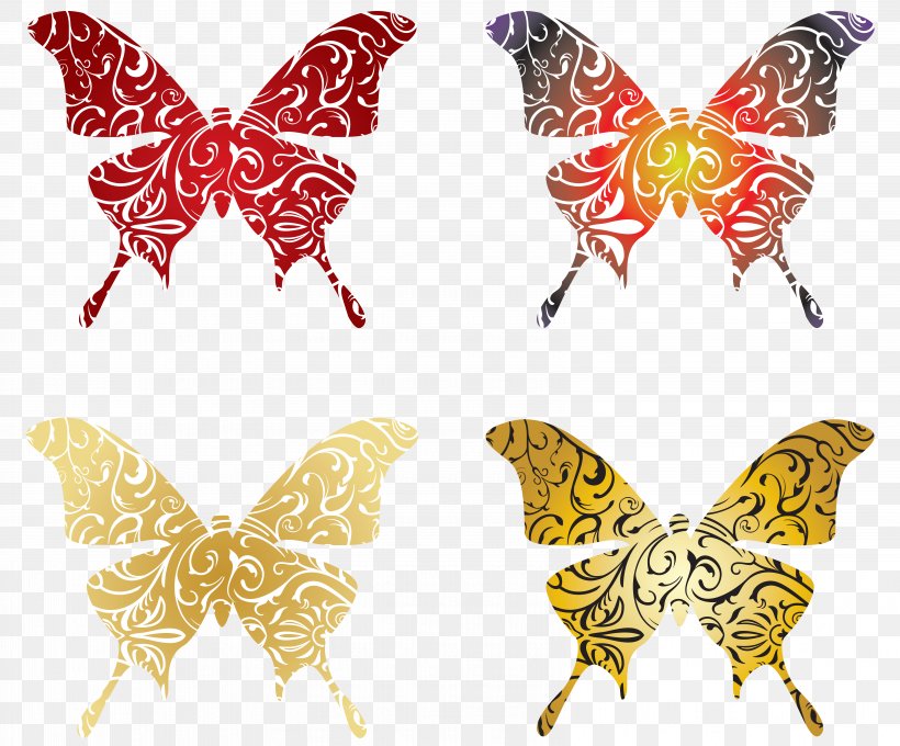 Butterfly Insect Clip Art, PNG, 6523x5413px, Butterfly, Arthropod, Brush Footed Butterfly, Decorative Arts, Insect Download Free