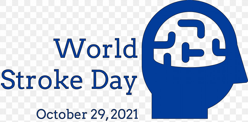 World Stroke Day, PNG, 3000x1485px, World Stroke Day, Behavior, Human, Line, Logo Download Free