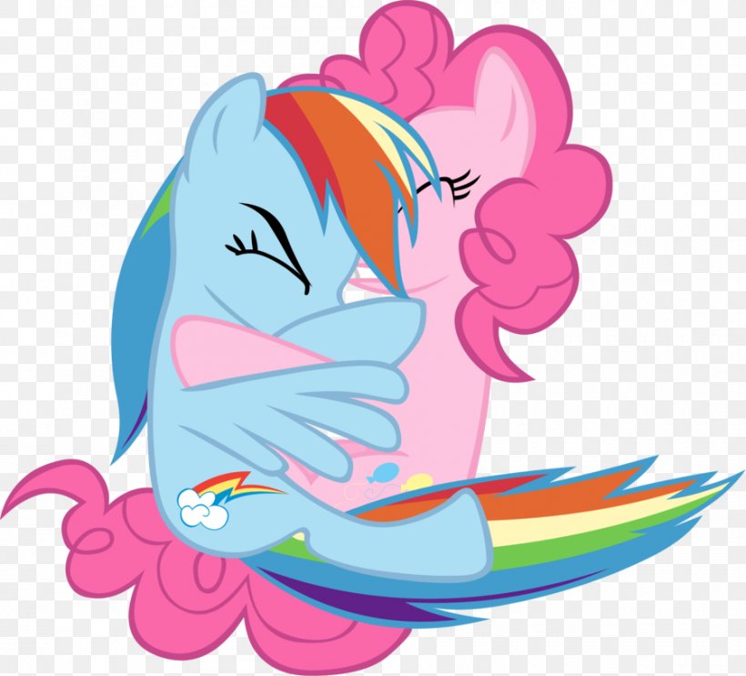 Pinkie Pie Rainbow Dash Hug Clip Art, PNG, 900x816px, Watercolor, Cartoon, Flower, Frame, Heart Download Free