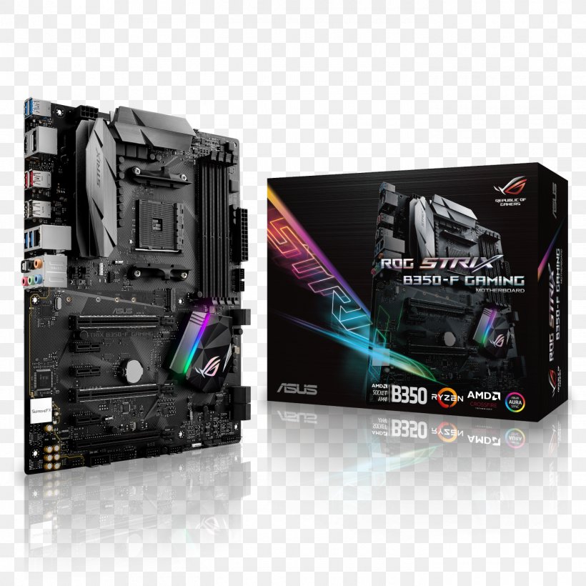 Socket AM4 ASUS ROG STRIX AM4 AMD SATA 6Gb/s USB 3.1 HDMI ATX AMD Motherboard M.2, PNG, 1400x1400px, Socket Am4, Advanced Micro Devices, Asus, Asus Prime B350plus, Brand Download Free