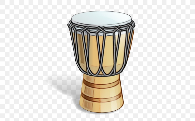 Drum Percussion Membranophone Hand Drum Musical Instrument, PNG, 512x512px, Watercolor, Bongo Drum, Djembe, Drum, Goblet Drum Download Free