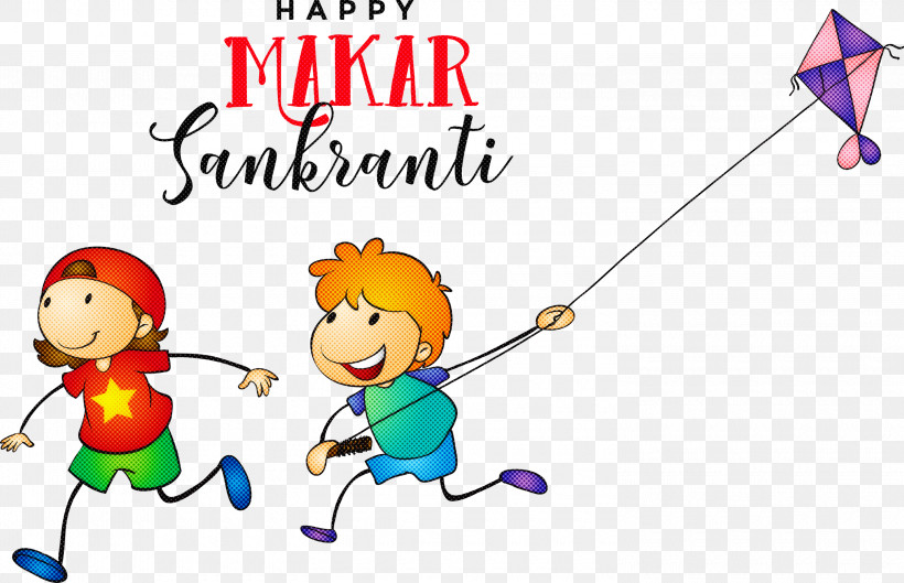 Makar Sankranti Magha Mela, PNG, 3000x1939px, Makar Sankranti, Bhogi, Cartoon, Happy, Kite Download Free