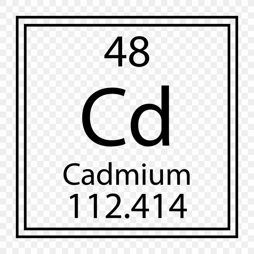 Periodic Table Cadmium Symbol Chemical Element Lead, PNG, 1200x1200px, Periodic Table, Area, Arsenic, Atomic Number, Black Download Free