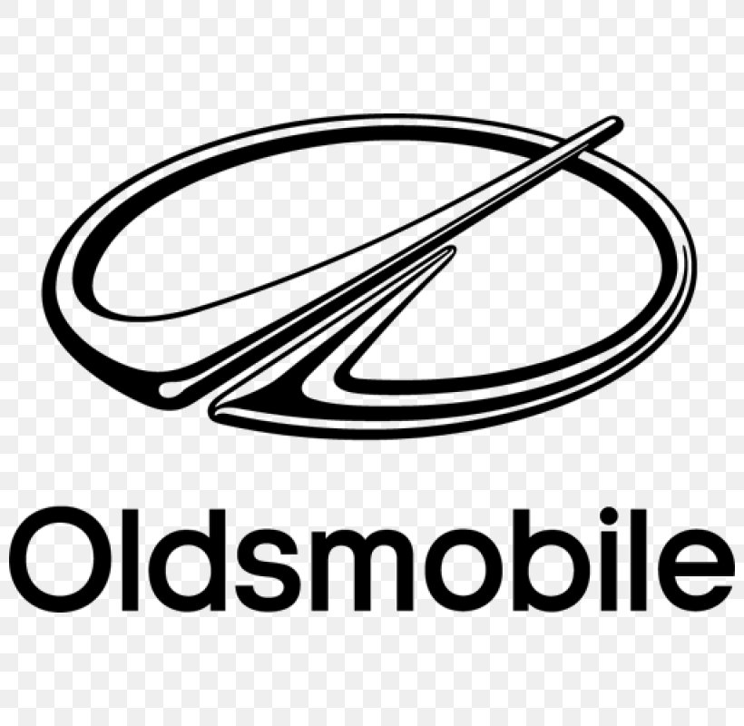Oldsmobile Logo Car Decal Brand, PNG, 800x800px, Oldsmobile, Area, Black And White, Brand, Car Download Free