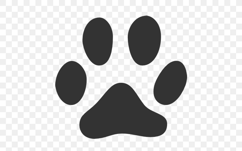 Cat Footprint Paw Animal Track, PNG, 512x512px, Cat, Animal, Animal Track, Black, Black And White Download Free
