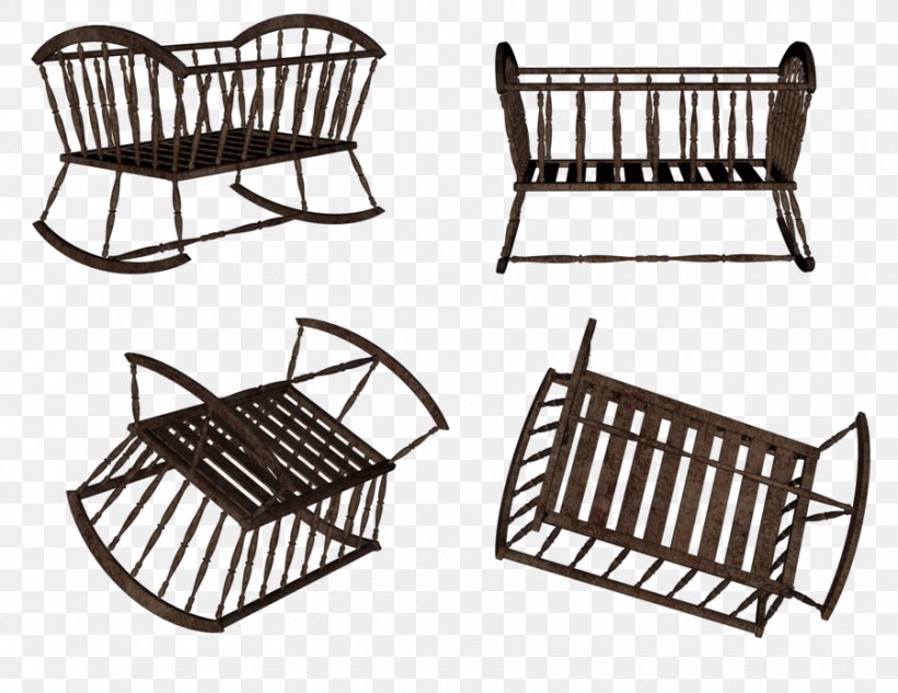 Cots Bed Furniture Infant, PNG, 900x695px, Cots, Basket, Bed, Bench, Black And White Download Free