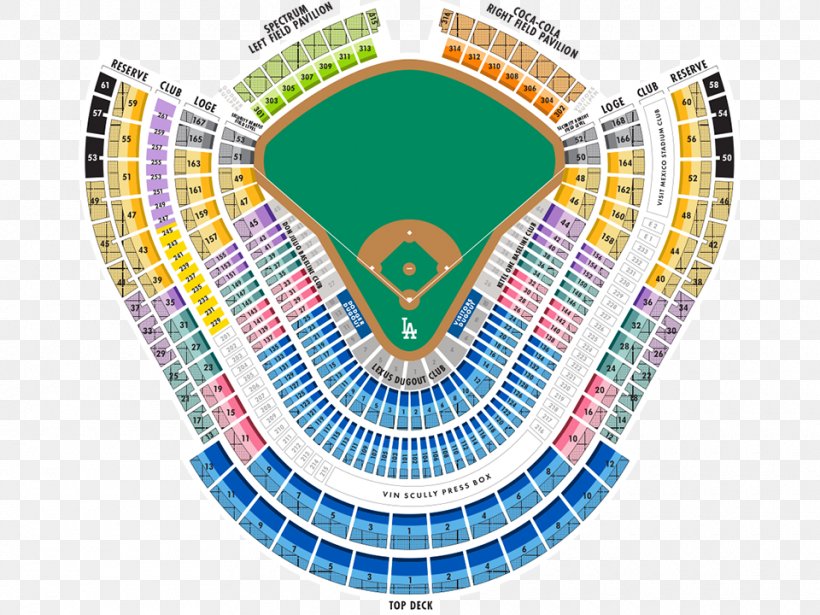 Dodger Stadium Los Angeles Dodgers NYSEG Stadium MLB Map, PNG, 960x720px, Dodger Stadium, Aircraft Seat Map, Baseball Park, Box, Dugout Download Free