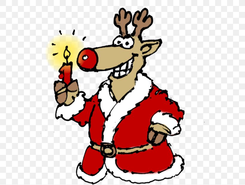 Reindeer Santa Claus Clip Art Christmas Ornament, PNG, 568x621px, Reindeer, Animal, Animal Figure, Art, Artwork Download Free