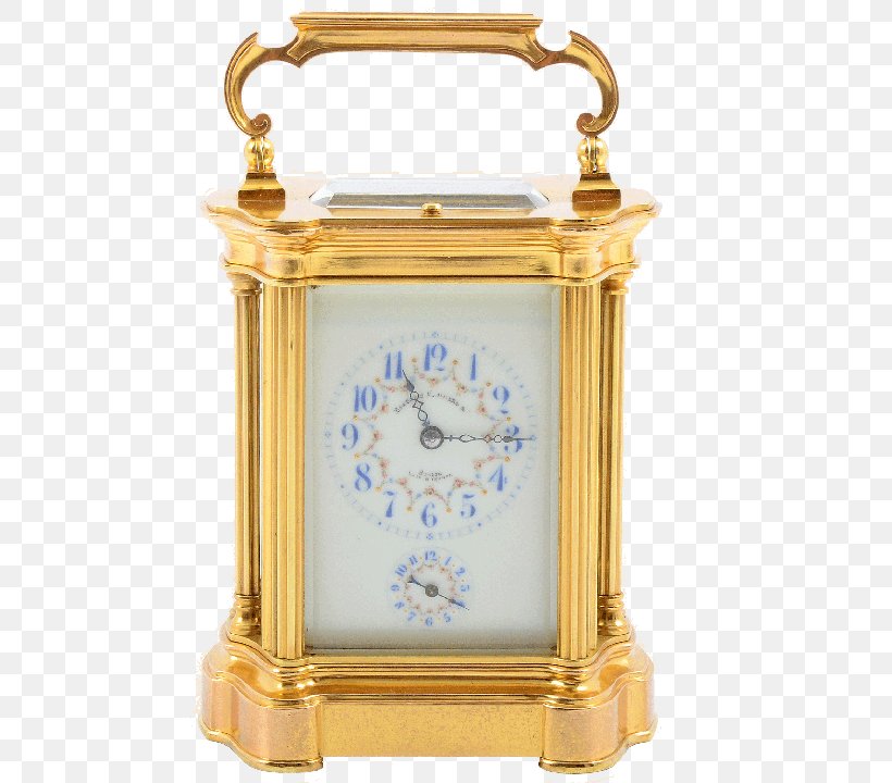 Carriage Clock Mantel Clock Brass Calendar Ormolu, PNG, 720x720px, Carriage Clock, Antique, Argenture, Brass, Bronze Download Free