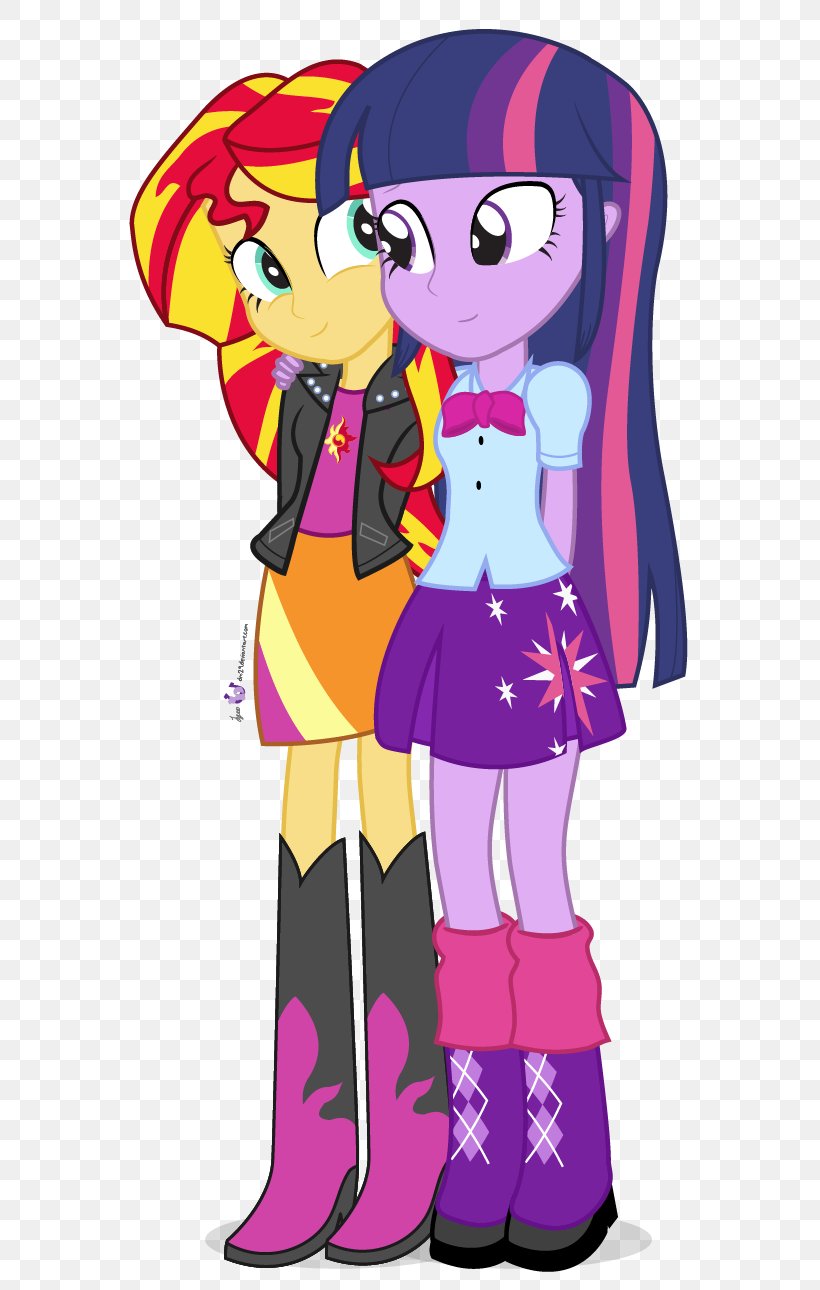 Twilight Sparkle Sunset Shimmer Rarity Pinkie Pie Pony, PNG, 600x1290px, Watercolor, Cartoon, Flower, Frame, Heart Download Free