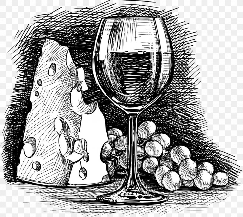Wine Glass Common Grape Vine Cheese, PNG, 1000x893px, Wine, Artwork, Black And White, Cheese, Common Grape Vine Download Free