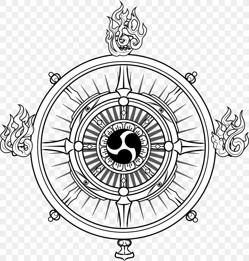 Buddhist Symbolism Dharmachakra Tibetan Buddhism, PNG, 2360x2477px, Symbol, Area, Art, Bhavacakra, Black And White Download Free