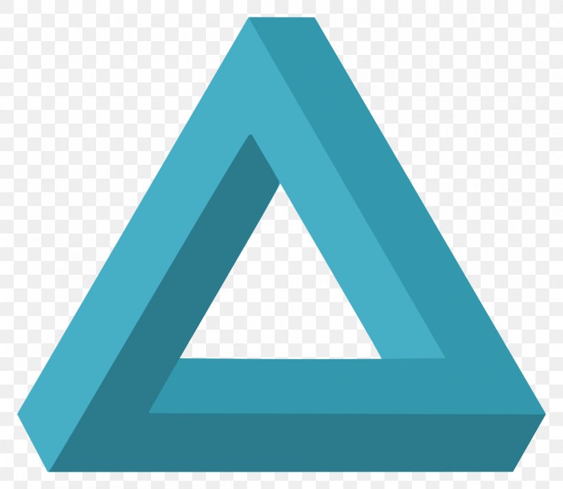 Penrose Triangle Optical Illusion Wikipedia Penrose Stairs, PNG, 1200x1043px, Penrose Triangle, Afterimage, Aqua, Azure, Brand Download Free