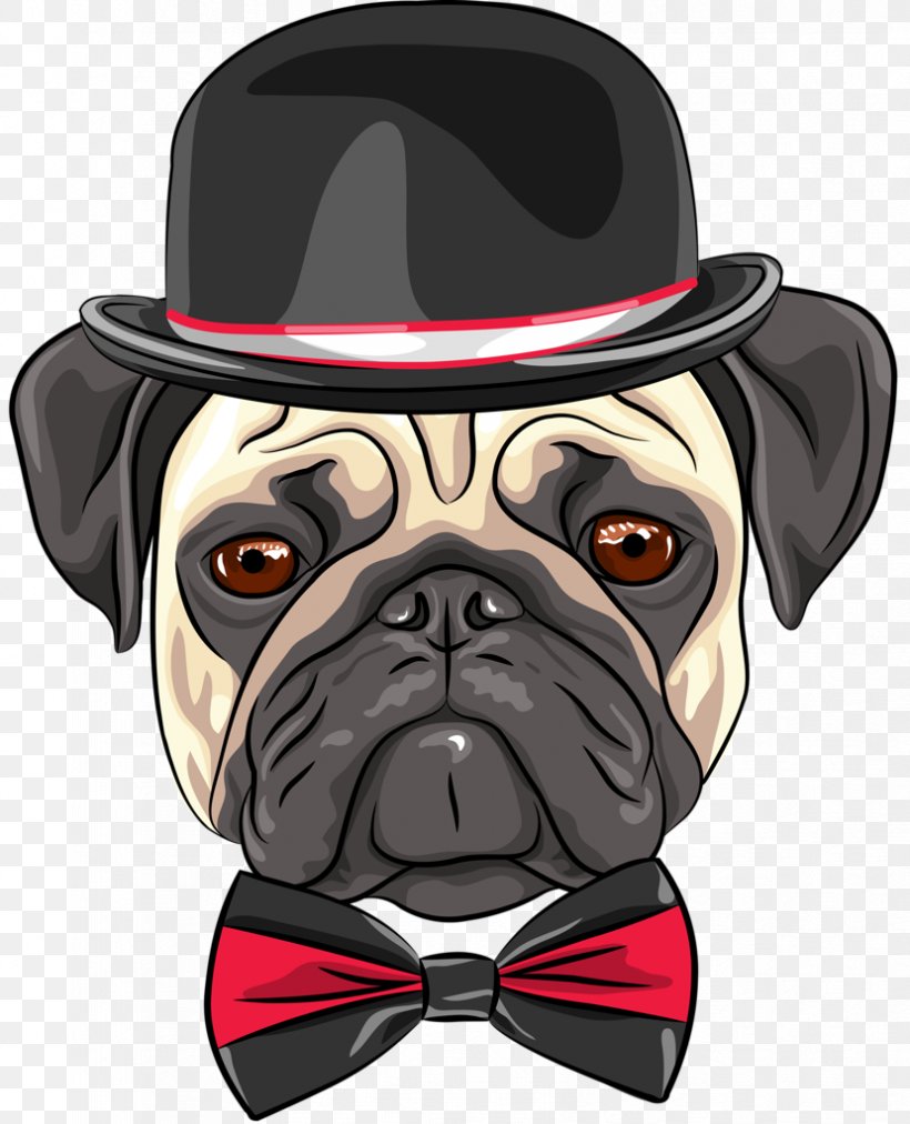 Pug Puppy Chihuahua Shar Pei Vector Graphics, PNG, 829x1024px, Pug, Bow Tie, Breed, Canidae, Carnivore Download Free