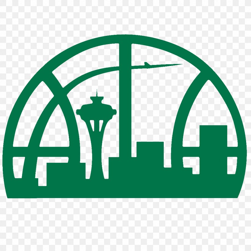 Seattle Supersonics NBA Oklahoma City Thunder Logo, PNG, 1024x1024px, Seattle Supersonics, Basketball, Brand, Green, Logo Download Free