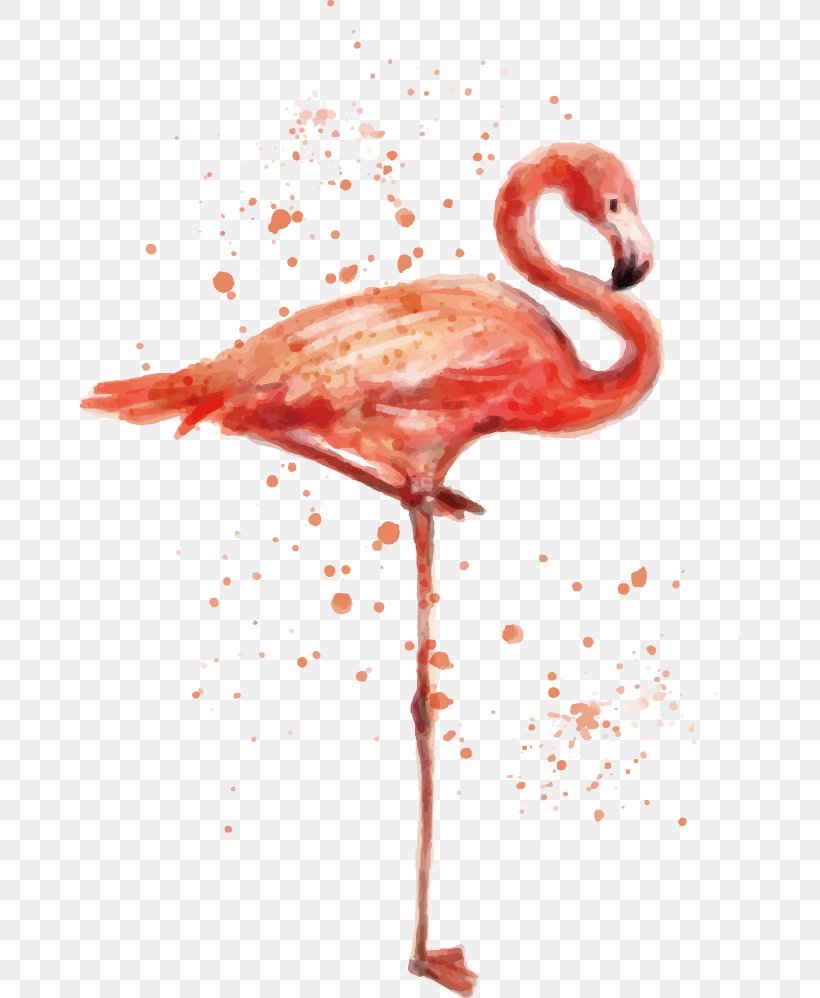 Flamingo Bird T-shirt Painting Animal, PNG, 662x998px, Flamingo, Animal, Art, Beak, Bird Download Free