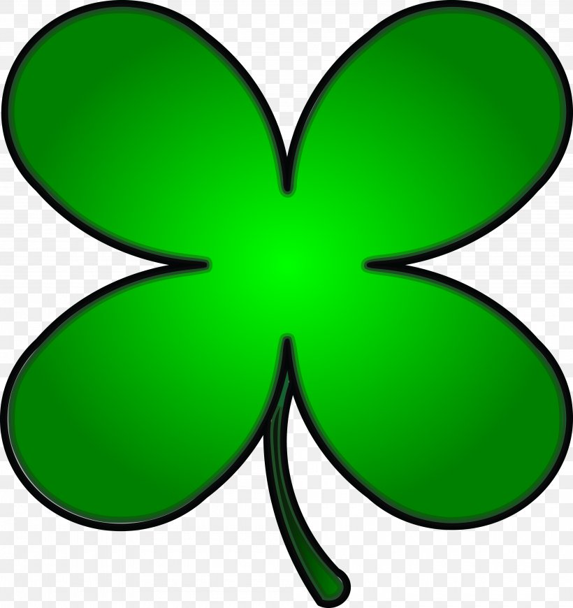 Four-leaf Clover Shamrock Saint Patrick's Day Clip Art, PNG, 4000x4246px, Fourleaf Clover, Artwork, Butterfly, Clover, Drawing Download Free