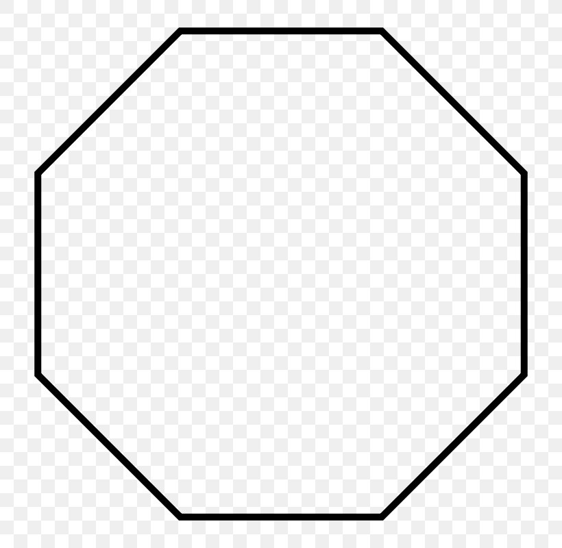 Regular Polygon Octagon Internal Angle Equiangular Polygon, PNG, 800x800px, Regular Polygon, Area, Black, Black And White, Constructible Polygon Download Free