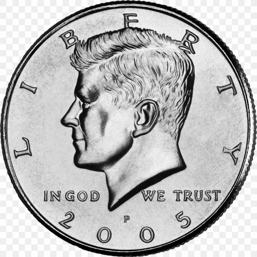 Kennedy Half Dollar United States Dollar Dollar Coin United States Mint, PNG, 1180x1180px, Half Dollar, Black And White, Cent, Clock, Coin Download Free