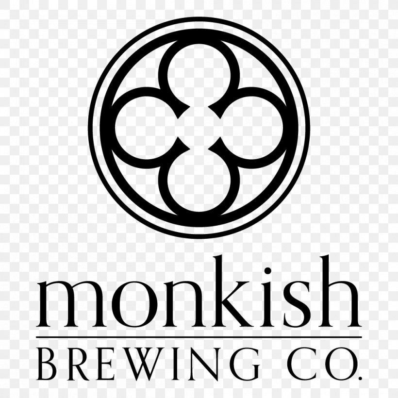 Monkish Brewing Co. Sour Beer Saison India Pale Ale, PNG, 1000x1000px, Beer, Area, Beer Brewing Grains Malts, Beer Style, Black And White Download Free